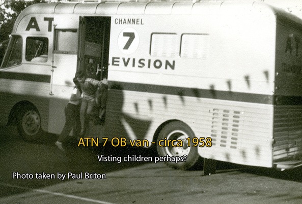 ATN7 Kids inspect OB van